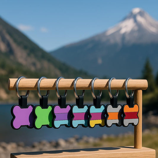 🐾 Plaquita AnimalBack Hueso – Personalizada para tu mascota